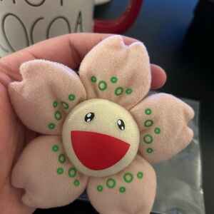 Murakami Cherry Blossom Plush Pin/Bag Charm